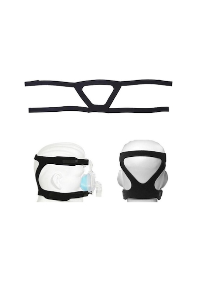 Cpap- Bpap Maskesi Kafa Bandı Siyah M-001