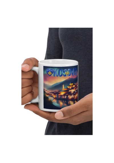 Kosova Kupa Bardak 2 Adet Seyahat Hatıra Kosovo Mug