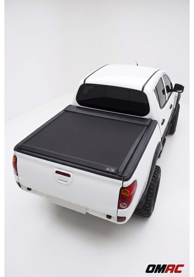 Mitsubishi L200 2010-2015 Düz Kasa Uyumlu Araca Özel Omback Sürgülü Bagaj Kapama Siyah