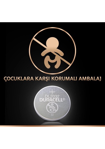 Elektronikport-Duracell 2032 3V Lityum Pil (2 Adet)