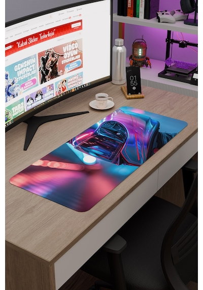 Motorsiklet Kaymaz Dikişli Kauçuk Oyuncu Mousepad V5 - 70x30 Xl Gaming Mouse Pad Fare Altlığı