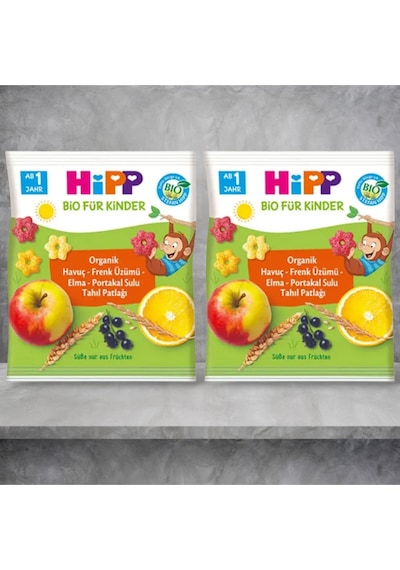 Organik Havuç Frenk Üzümü Elma Portakal Sulu Tahıl Patlağı 30 Gr X 2 Adet