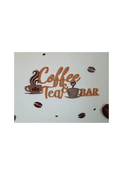 "coffee And Tea Bar" Yazılı Dekoratif Duvar Süsü