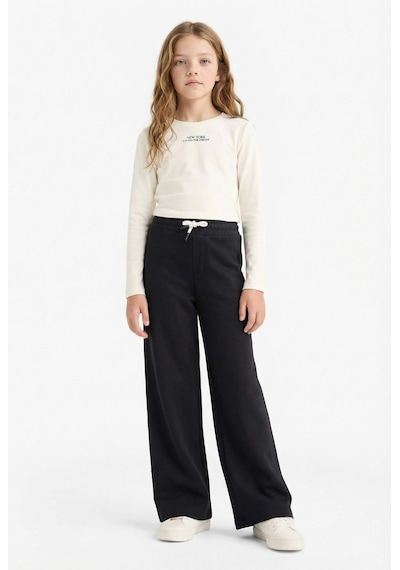Defacto Kız Çocuk Wide Leg Beli Lastikli Geniş Paça Eşofman Altı D0743A824AU Siyah Defacto Kız Çocuk Wide Leg Beli Lastikli Geniş Paça Eşofman Altı D0743A824AU Siyah
