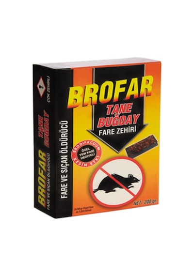 Brofar Tane Buğday Şeklinde Fare Zehiri 2 x 200 G