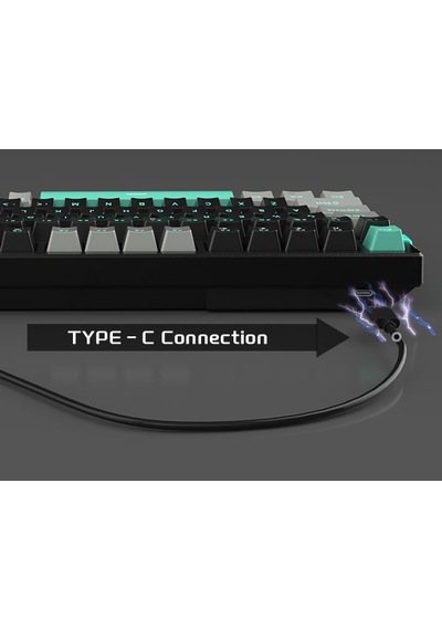 Magegee Sky81 83 Tuş Kablolu Rgb Hot-swap Gasket Gri-siyah Gaming Klavye