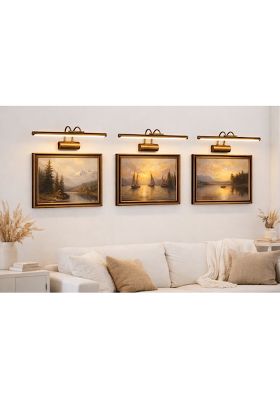 Sarjlı Led Flüt Resim Aplik 6w 3200k Gün Işığı 35cm Duvar Tipi Ayna/tablo Üstü Dekoratif Işık Ip20 Iç Mekan Kullanım Eskitme