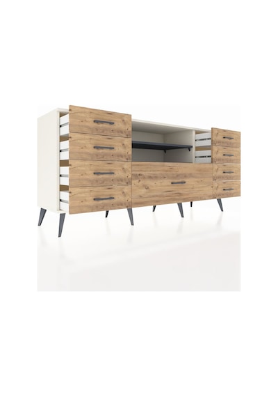 Hyperion Konsol 2 Raflı 9 Çekmeceli 176x44x83 Aytaşı-antrasit/çam Antrasit/çam Hyperion Konsol 2 Raflı 9 Çekmeceli 176x44x83 Aytaşı-antrasit/çam Antrasit/çam