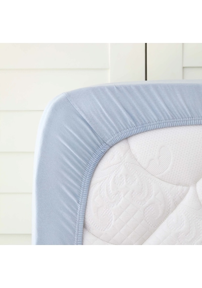 Karaca Home Penye Çift Kişilik Fitted Çarşaf 160x200+30 cm Mavi