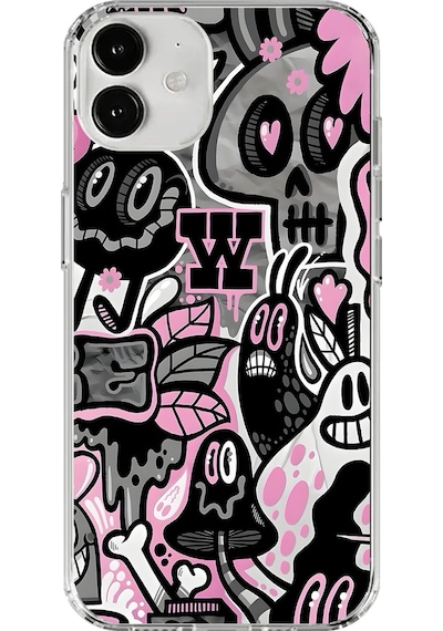 Apple Uyumlu iPhone 12 Mini Şeffaf Kılıf Graffiti 10 Tasarımlı