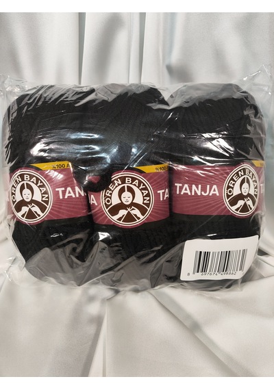 Tanja Siyah El Örgü İpi 3 Adet - Renk-999