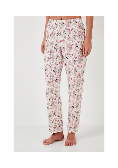 Lela Regular Fit Gömlek Yaka Kısa Kollu Bayan Pijama Takımı 65730101 Kırmızı