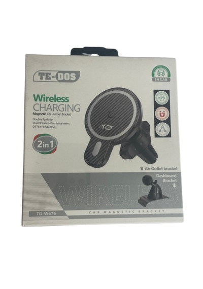 Te-dos Td-w676 2in1 Magsafe Şarjlı Araç Telefon Tutucu