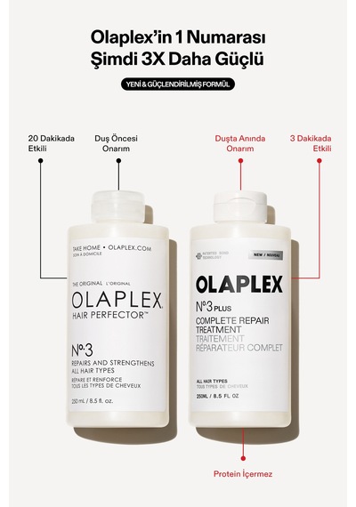 Olaplex No.3 Plus Complete Repair Treatment - Anında Etkili, Güçlendirilmiş Yoğun Onarıcı Bakım