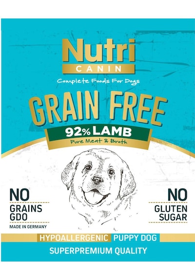 Nutri Canin Tahılsız %92 Kuzu Etli Konserve Yavru Köpek Maması 4 x 400 G