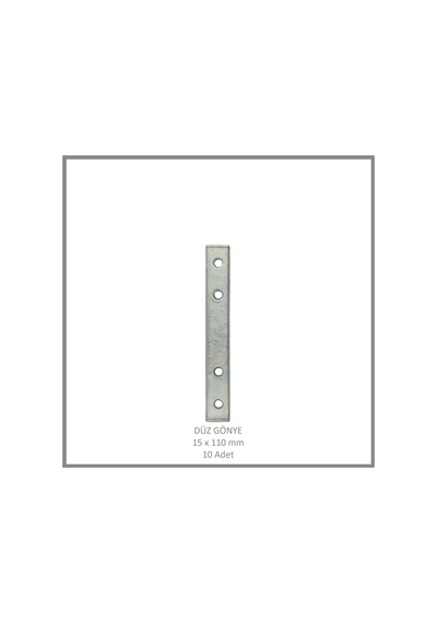 Düz Gönye, Sac Gönye, 15 X 110 Mm 10 Adet Metalik