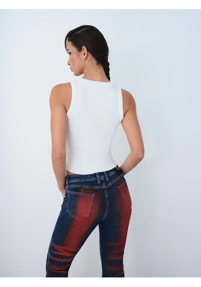 Loft Slim Fit Kadın Top Lf2040096 Q1.v1 Beyaz