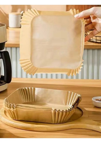 45 Adet Air Fryer Tek Kullanımlık Kahverengi