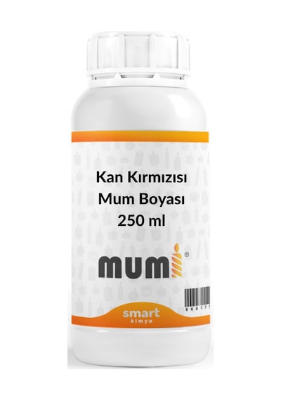Sıvı Mum Boyası Kan Kırmızısı 250 Ml Kırmızı