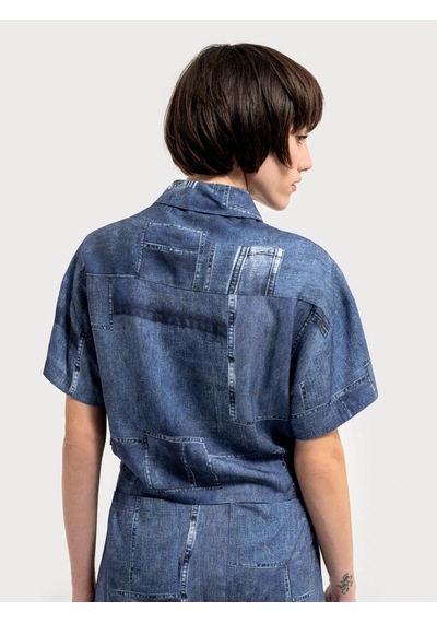 LOFT Regular Fit Kadın Gömlek K.kol Lf2036360 Q1.v1 Denim