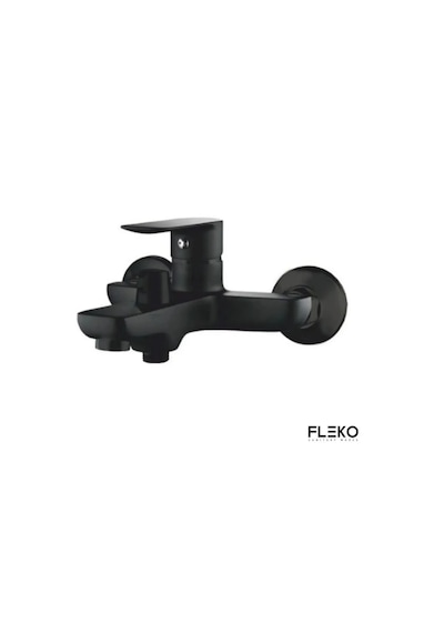 Faumix KAV990081 Banyo Ve Lavabo Bataryası Ve Tepe Duş Seti Siyah Mat Siyah