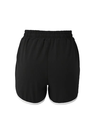 Tampap Penye Beli Lastikli Kısa Kadın Şort Siyah