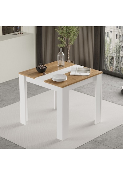 Aven Yemek Masası 80x80 Sepet-beyaz Ave20-sw Sepet Ceviz - Beyaz