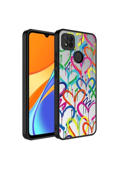 Spia Xiaomi Redmi 9c Kılıf Kalp Echo Kapak Dayanıklı Darbe Karşıtı Koruyucu Tasarım Xiaomi Redmi 9c, Kalp 50 x 22