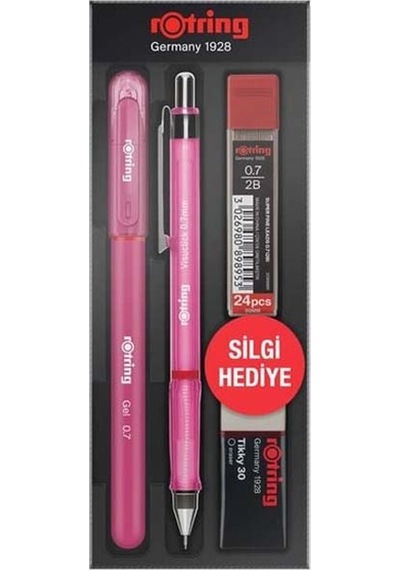 Rotring Okul Seti Visuclick+jel 0.7 Mm Pembe Çok Renkli