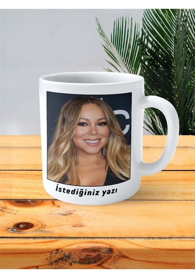 Mariah Carey Baskılı Kupa Bardak Kişiye Özel Desen 2 Çok Renkli