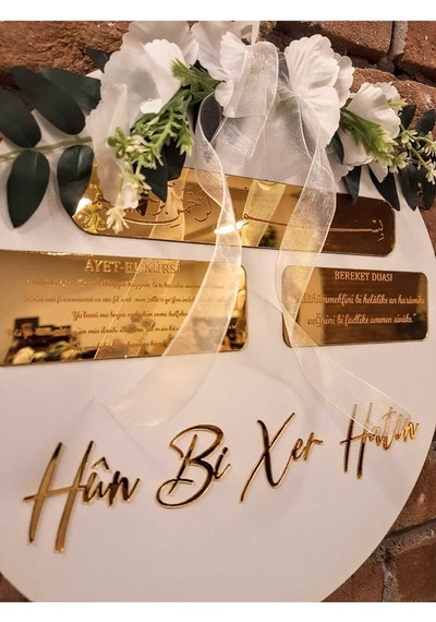 Kapı Süsü Pleksi Hun Bi Xer Hatin Altın