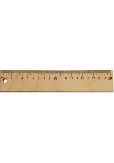 20 Cm. Tahta Cetvel Kod.090 Renksiz
