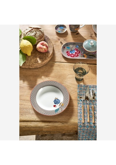 Haki Porselen Çukur Tabak 21,5 Cm