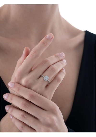0,22 Karat Baget Pırlanta Yüzük-635