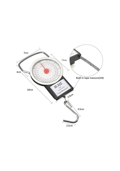 Elektronik Terazi 22 Kg/50lb Kancalı Tartı Aleti 1 Metre Mezuralı Askılı Balıkçı Terazisi