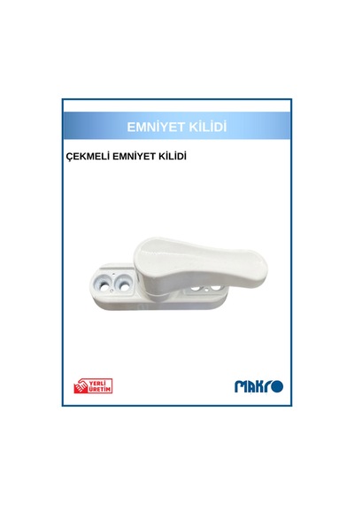 Pvc Kapı Pencere Pimapen Balkon Kapısı Çocuk Emniyet Kilidi Güvenlik Çekmeli Metal Beyaz