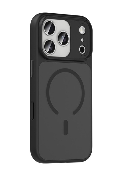 Apple Uyumlu iPhone 17 Pro Max Magsafe Özellikli Sert Fall Telefon Kılıfı Siyah