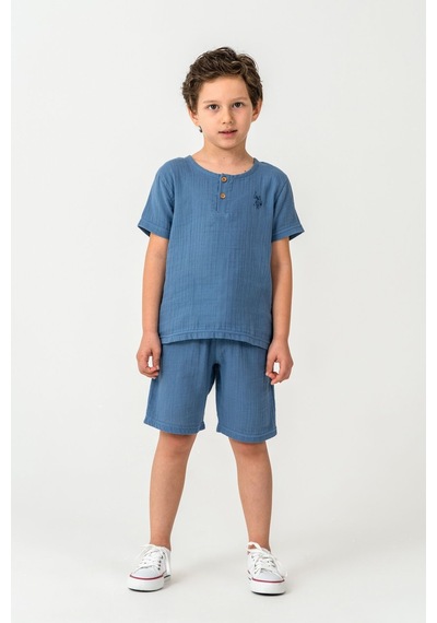U.s. Polo Assn. Erkek Çocuk Mavi Bermuda Takım 5274-49839 Mavi