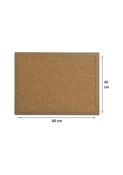 Temel 45x60 Naturel Mdf Çerçeve Mantar Pano Ant511