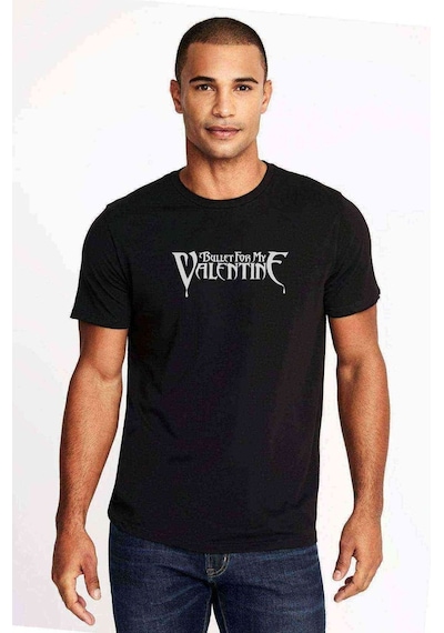 Bullet For My Valentine Logo 2 Baskılı Siyah Erkek Tshirt