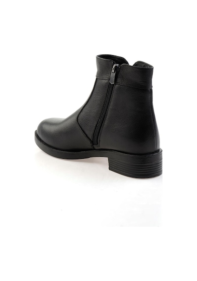 Bambi Siyah Hakiki Deri Kadın Bot & Bootie K02286001303 Siyah