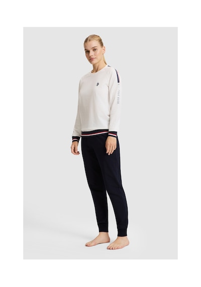 U.S. Polo Assn. Kadın Ekru Pijama Takımı 50333549-vr019 Ecru