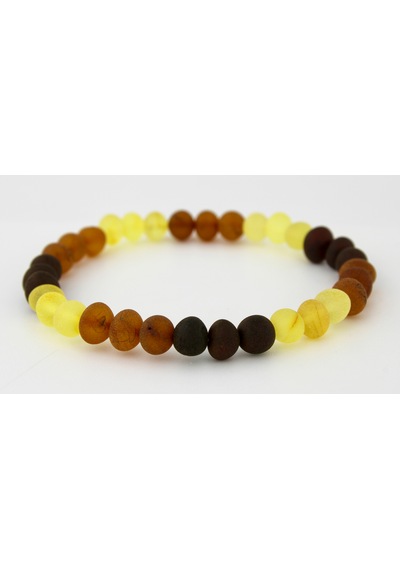 Kehribar Bileklik Amorf Tasarım Ambergold Blk23-82 Çok Renkli