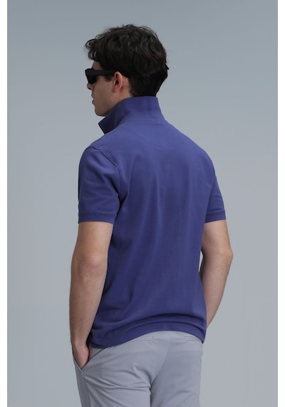 Lufian Erkek Laon Smart Polo T-shirt 111040164 Yeşil Mor