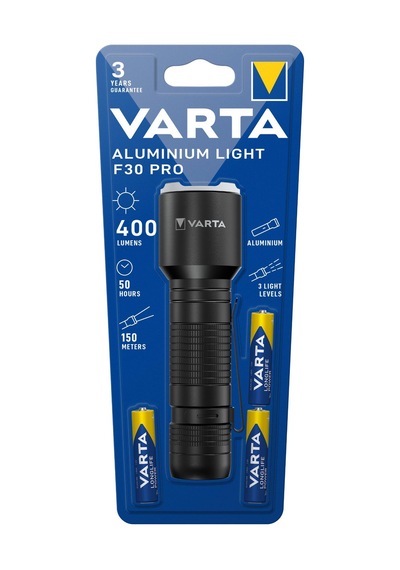 Aluminyum Light F30 3 Adet Aaa Alkalin İnce Kalem Pil Dahil Siyah