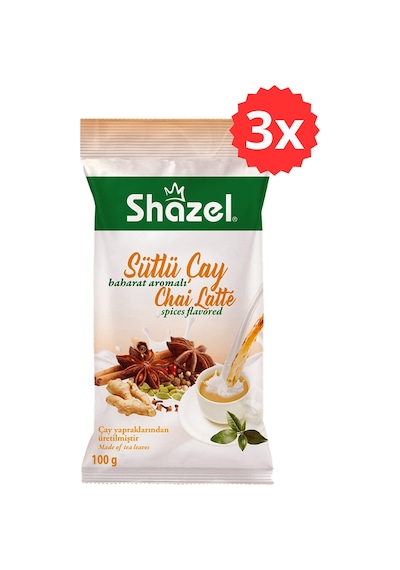 Shazel Sütlü Çay Chai Latte Baharat Aromalı 100 Gr X 3 Adet