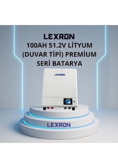 Lexron 100ah 51.2v Premium Serisi Duvar Tipi Lityum Batarya