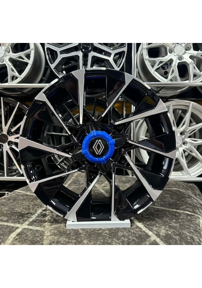 15" İnç 4x100 Clio 6 Techno Esprit Alpine Siyah Elmas Kesm Jant
