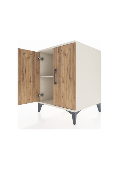 Kronos Komodin Tek Raflı 2 Kapaklı 60x59x80 Aytaşı-çam Aytaşı