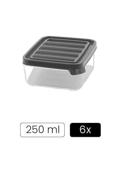 Kitchen Life 6 lı 250 ML Buzdolabı ve Mikrodalga Saklama Kabı - Buzdolabı Organizeri Saklama Kutusu